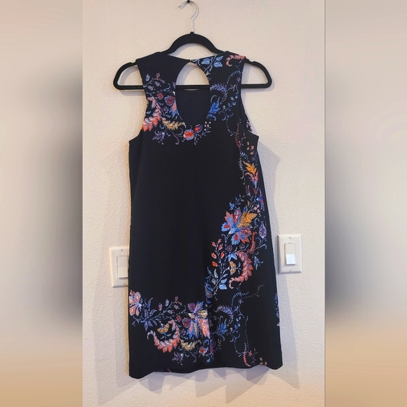 Rachel Roy Flowered mildly and elegantly sequenced dress Dark Blue New - Picture 2 of 4